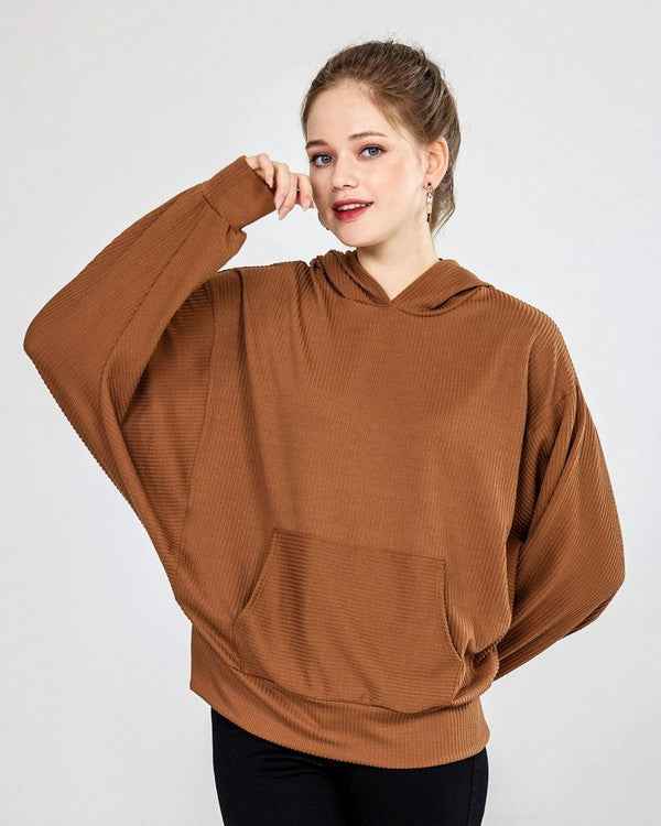 Plus Oversized Dolman Sleeve Ribbed Hoodie Top Caramel 22904793_a0afac53-b849-4a82-bc88-882aa382feed