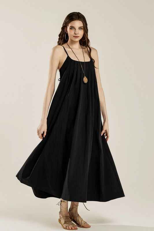 Plus Sleeveless Tuck Detail Dress with tie back 22921077_36c3a41e-5214-4220-bffa-2b38d8be1cfe