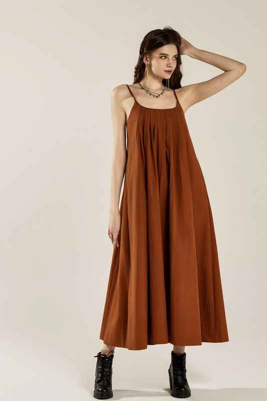 Plus Sleeveless Tuck Detail Dress with tie back Nutshell 22921077_37a78703-f05e-4568-a606-06317cf095a0
