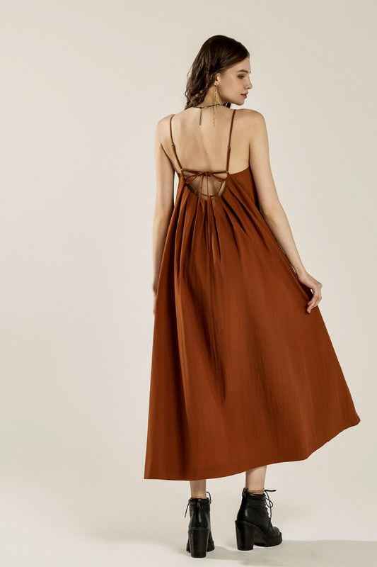 Plus Sleeveless Tuck Detail Dress with tie back 22921077_449162ee-4f6d-40fa-97c5-04934b50fcce