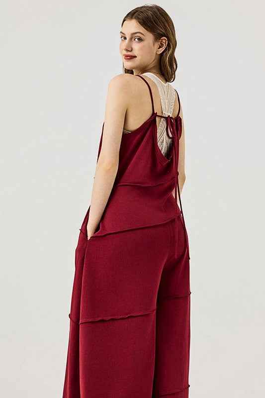 Keyhole back Wide Leg Raw Edge Jumpsuit 22930811_13e8edd9-7b17-4b2f-adba-fcb722d074d6