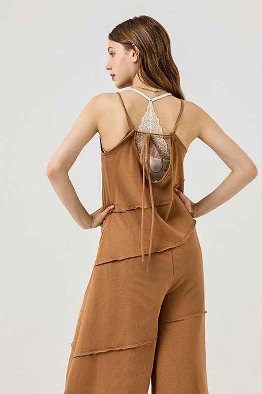 Keyhole back Wide Leg Raw Edge Jumpsuit 22930811_e3c0612b-1d88-4e37-97ba-305577013543