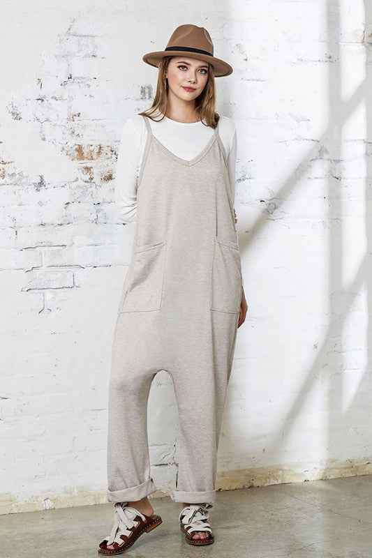 Plus Drop Crotch Tank Style Harem Jumpsuit H.Taupe 22930869_8bc360ad-8e91-45f4-a04b-f92a190811b1