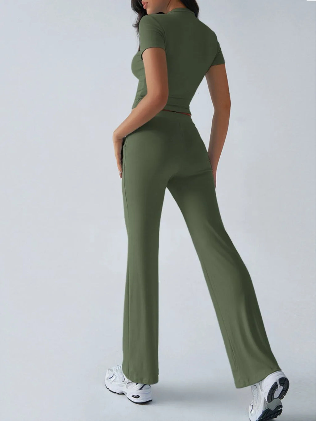 Round Neck Short Sleeve Top and Pants Set 22c15143-0c25-4958-98f9-a80f8890c9ee-Max-Origin