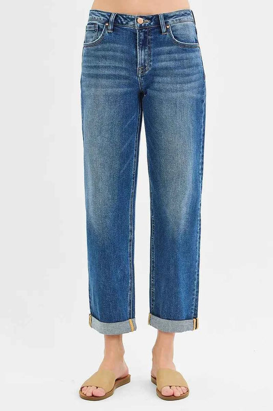 RISEN Full Size Mid Rise Boyfriend Roll Up Jeans Plus Size 22eb6332a93c498693e177d1e1dd361a-Max-Origin