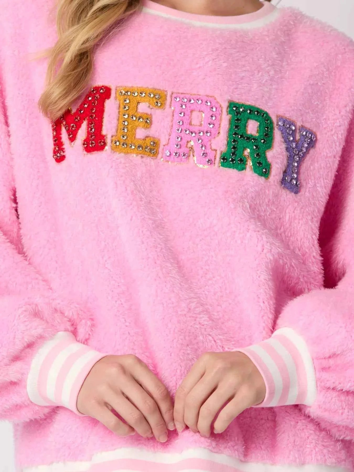 Rhinestone Merry Christmas Round Neck Sweatshirt 23017ff3-c1df-4cb4-9826-78eaac1c6468-Max-Origin