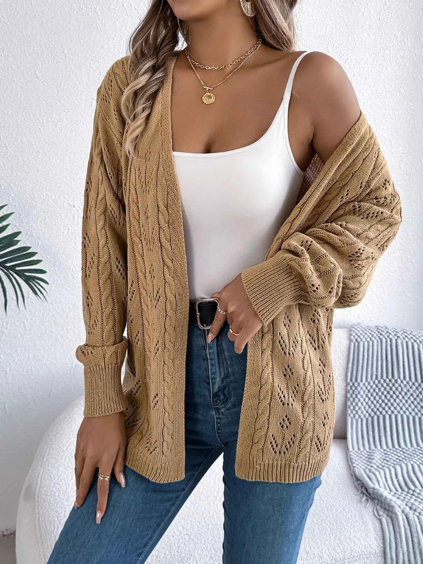 Openwork Open Front Long Sleeve Cardigan 23020d85b5ec42dab2eb98c63a68600c-Max-Origin
