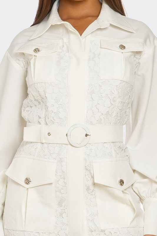PLUS SIZE White Lace-Detail Utility Mini Dress 23109271_f8fef686-c1c5-4817-ba67-29649e19cb8d