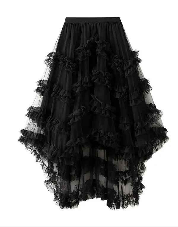 Ruffle tiered skirt Black 23119973_646b03cb-490a-4aae-8f00-c7a71a74f742