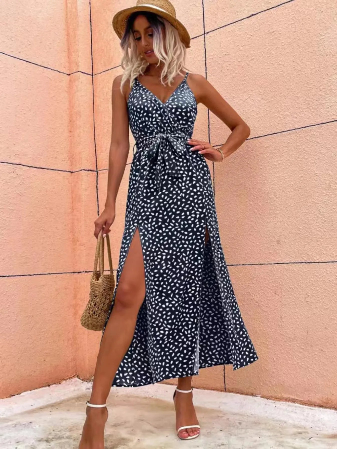 Slit Printed Surplice Midi Dress 231fd664-d6e3-465f-bd2b-87ab47c21d83-Max-Origin