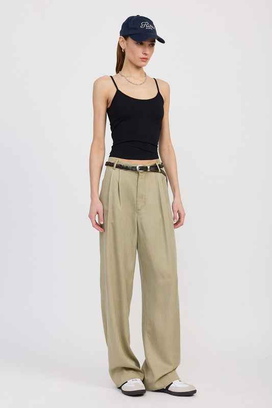 HIGH WAIST WIDE LEG TROUSERS WITH FRONT PLEATS 23203100_45173911-73dd-4262-9bbd-ee4967a75d2e