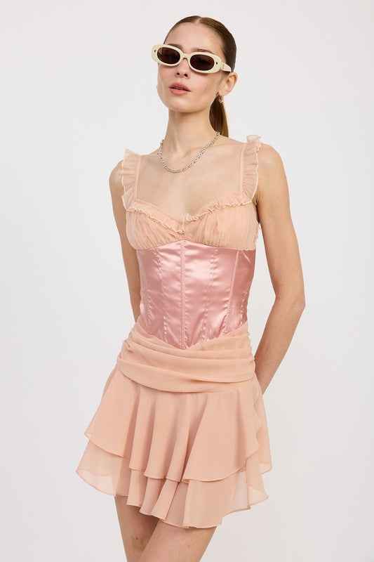 CONTRASTED MINI CORSET DRESS WITH RUFFLE DETAIL NUDE 23203106_532d7917-c7ac-4baf-9905-5f2ba0d29584