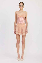 CONTRASTED MINI CORSET DRESS WITH RUFFLE DETAIL 23203106_ec31fb22-84a5-4b34-8766-9e5ccceea5c3