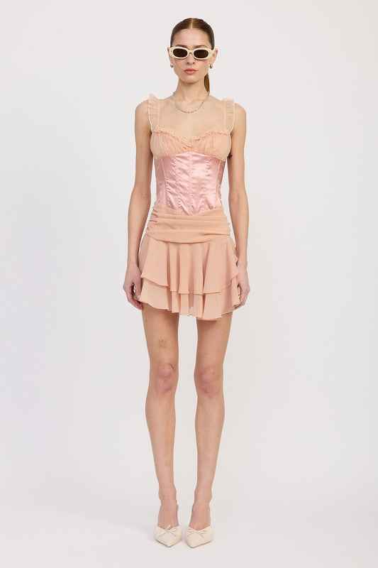 CONTRASTED MINI CORSET DRESS WITH RUFFLE DETAIL 23203106_ec31fb22-84a5-4b34-8766-9e5ccceea5c3