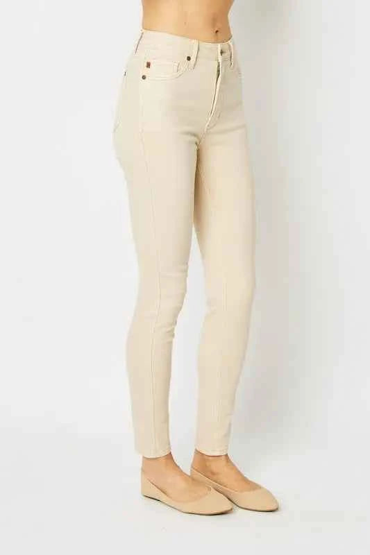 Full Size Garment Dyed Tummy Control Skinny Jeans 232120f5-bd8e-40c0-bb84-48986228fa80-Max