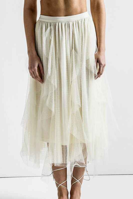 Waterfall PolkaDot Mesh Ruffle Midi Skirt 23272794_3e5d47cd-76a7-453f-8135-dd5e4fe37329