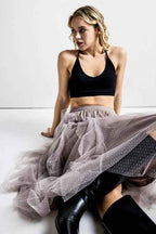 Waterfall PolkaDot Mesh Ruffle Midi Skirt 23272794_ba0e4b41-b387-496a-8662-a07e0f215932