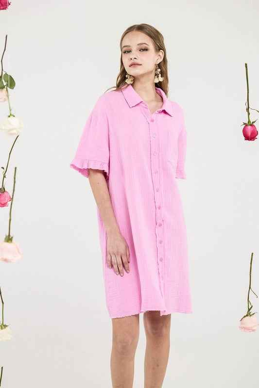 Frayed Edges Breezy Button down Shirt Dress 23320439_0e35cba3-543d-4a0b-8e96-16637350b622