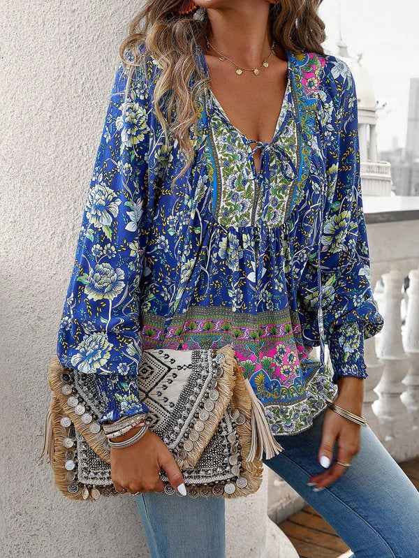 Women's Casual Boho V Neck Top Floral Blouses 23333988_6632c740-9ffb-4f70-b485-585508b3ed8f