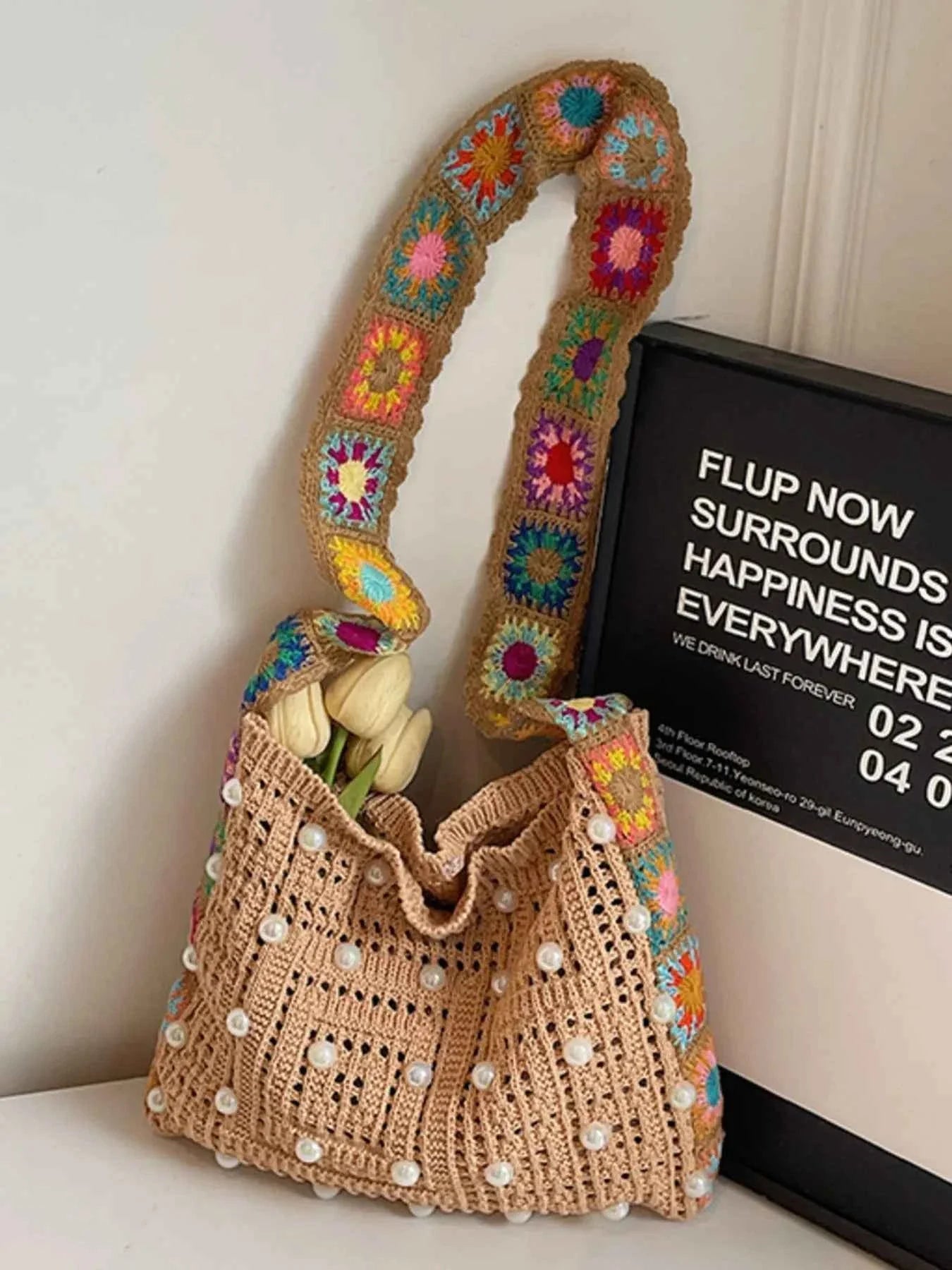 Colorful Beaded Crochet Shoulder Bag 2336915d-4f17-4712-9ec7-86bddc1c5a95-Max-Origin