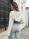 Ribbed Knit Cropped Cardigan White 233d0385-456b-43d0-9ed9-deb1649ffddd-Max-Origin