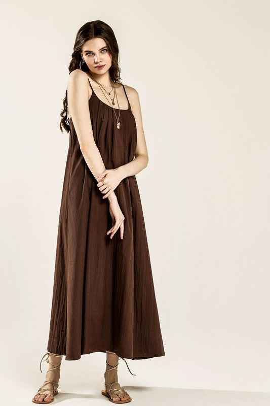 Sleeveless Tuck Detail Dress with tie back 23402692_02664687-3f52-47d8-a50d-297cf3380083