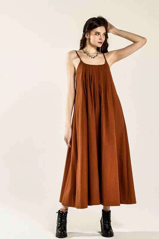 Sleeveless Tuck Detail Dress with tie back Nutshell 23402692_3e7b882c-f793-4178-9d26-76849bdbadb0