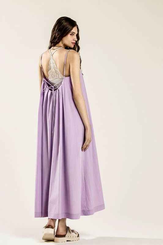 Sleeveless Tuck Detail Dress with tie back 23402692_742919cc-1aef-4e3b-ae66-d30aa6a1696a