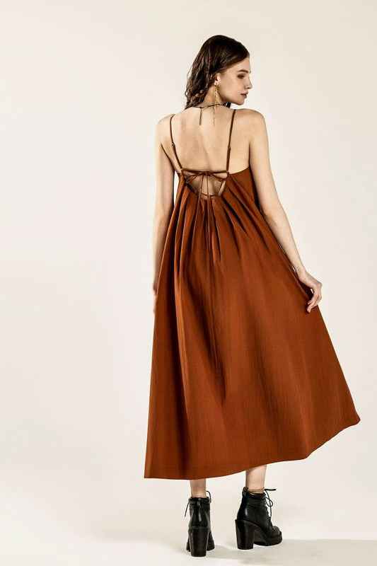 Sleeveless Tuck Detail Dress with tie back 23402692_a37ad890-d83b-4129-950a-f55d53fff78a