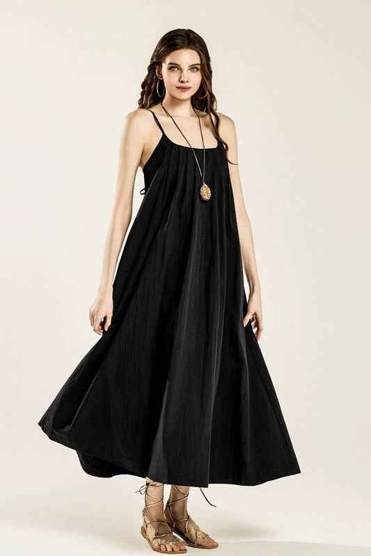 Sleeveless Tuck Detail Dress with tie back 23402692_b610dafa-c079-45a2-b67d-a346d2aae6f3