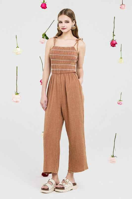 Plus Smocked Top Wide Leg Gauze Jumpsuits 23403053_6a6358e3-9e2b-4c54-93e0-0a80323eb707