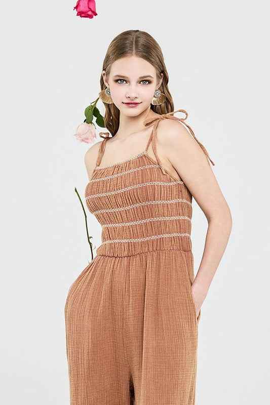 Plus Smocked Top Wide Leg Gauze Jumpsuits Camel 23403053_d5e3593d-e4c3-4b69-b374-1cf8e9d3f1f9