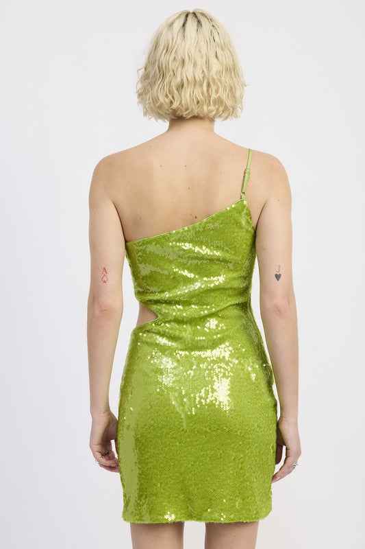 One-Shoulder Sequin Mini Dress with Cutout 23474284_b8119540-98f0-440d-8cf5-fdaf16e881df
