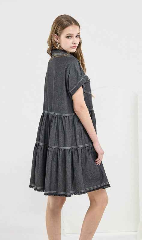 Plus ButtonDown Tiered Babydoll Denim Shirt Dress 23506234_73e76bdb-08b8-4383-b5eb-34316e86ed1c