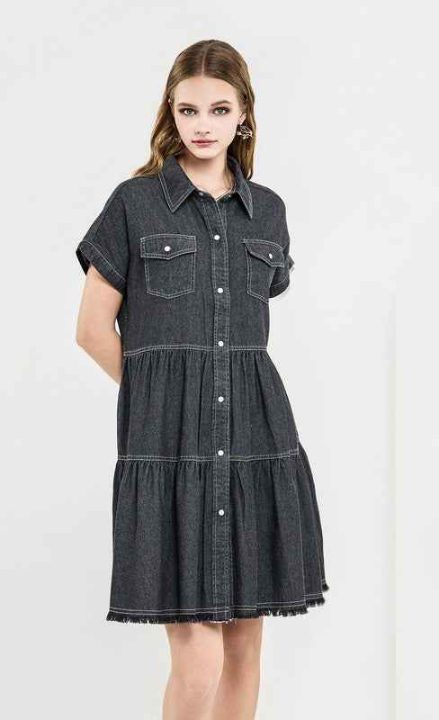 Plus ButtonDown Tiered Babydoll Denim Shirt Dress 23506234_ca8b4331-d642-4e2c-883c-e3e648d14795