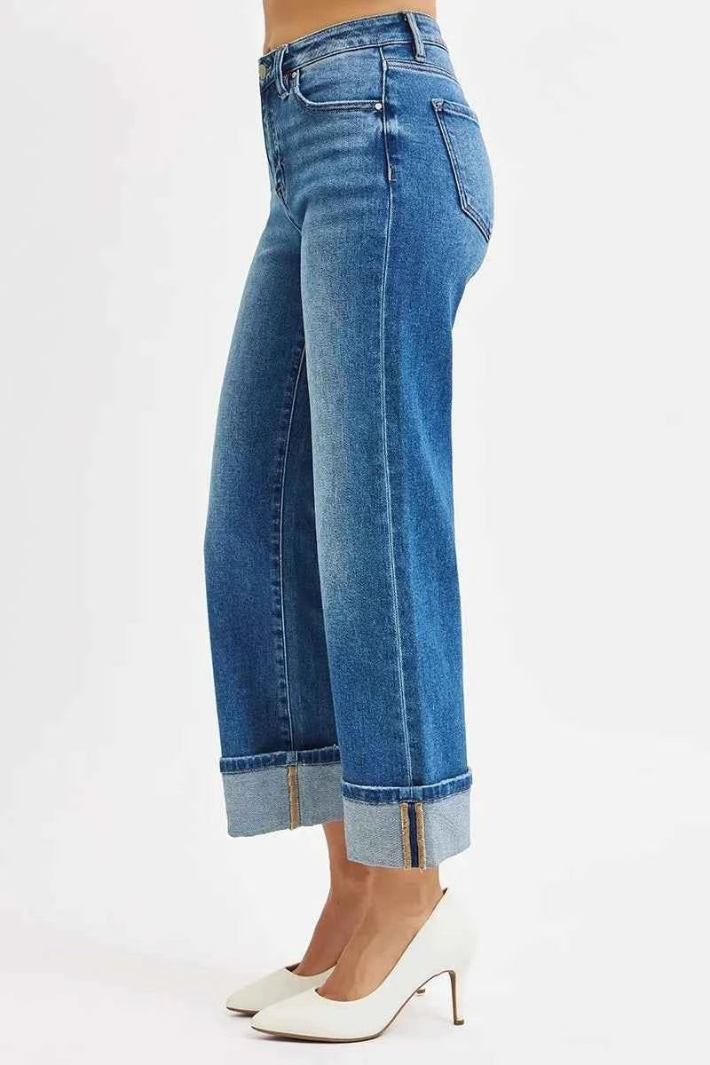 RISEN Full Size Mid Rise Crop Straight Cuffed Jeans Plus Size 2351cffb79b3444b809a3f8376d584ec-Max-Origin