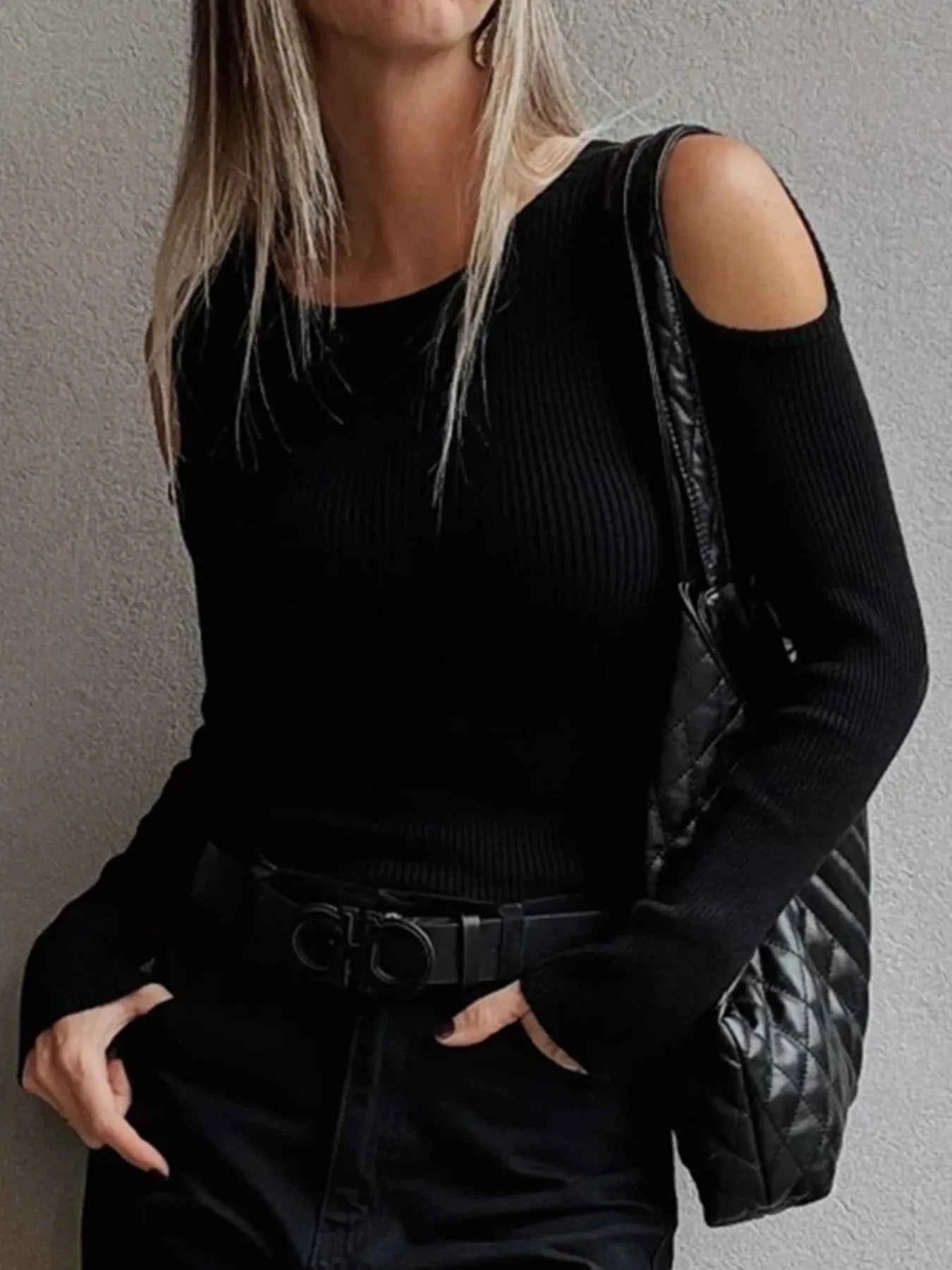 Ribbed Knit Cold Shoulder Sweater 2356ffa1-de35-49ed-b62e-6d6322eb84d2-Max-Origin