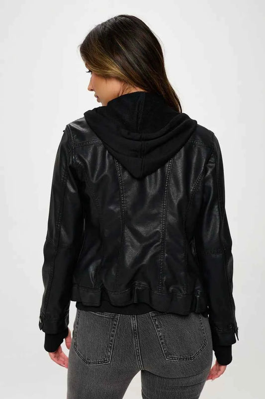 Coalition LA Double Zip Hooded Long Sleeve Jacket 2363f31c-f28a-45af-897b-d6ab9278a9aa-Max