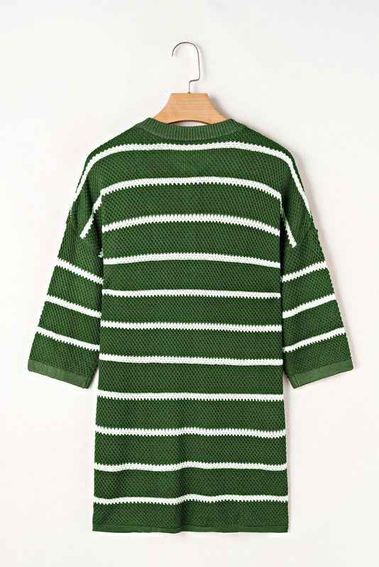 Stripe Drop Shoulder Oversized Henley Knit Tee 23643413_05fb730e-134a-4771-950a-3e0619baeaa2