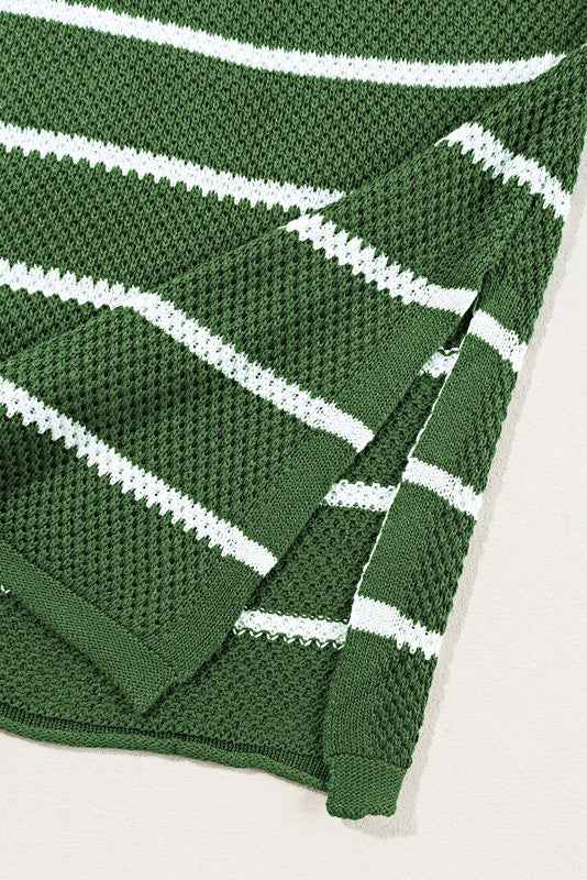 Stripe Drop Shoulder Oversized Henley Knit Tee 23643413_718fa9af-625a-4245-a56c-a49e73f9426f