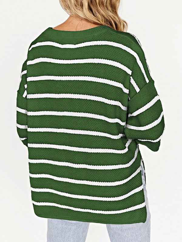 Stripe Drop Shoulder Oversized Henley Knit Tee 23643413_cc6fa0eb-22cc-429a-9788-fe6e0a77714f