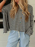 Cotton Striped Batwing Sleeve Oversized Top Black 23643781_3154652a-418f-4f31-b98e-2c154560fd12