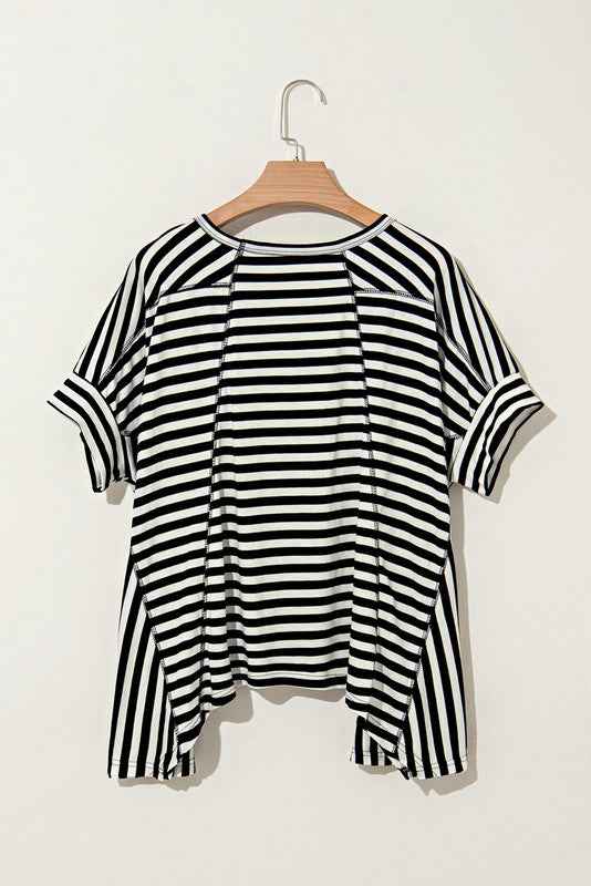 Cotton Striped Batwing Sleeve Oversized Top 23643781_8b654ef8-9d36-4ed4-a54a-ca19433b451a