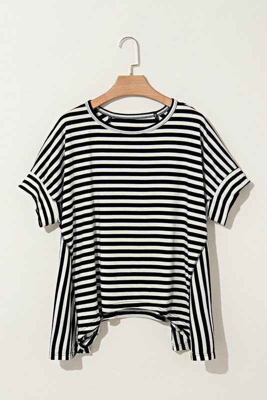 Cotton Striped Batwing Sleeve Oversized Top 23643781_cf656b45-b19b-47dd-b66c-c157c6a55081