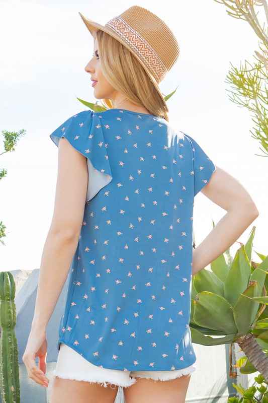 Ditsy Floral Flutter Sleeve Jersey Top 23735620_2058e31b-15f5-4fe5-b80b-d9cf66ed6341