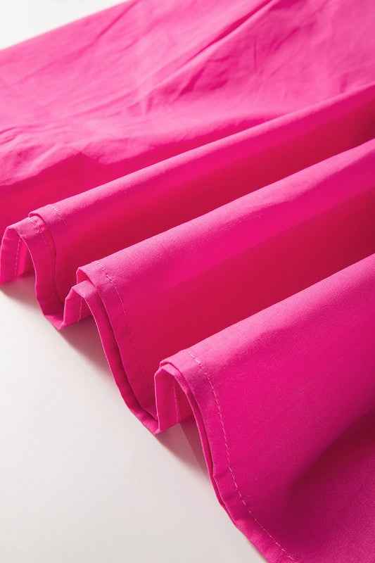Bright Pink Tie Front Puff Sleeve Mini Dress 23897039_2af6b1e2-c459-422a-ab0c-0b8319529184
