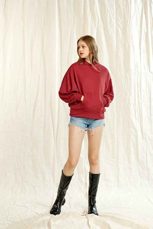 Plus Oversized Dolman Sleeve Ribbed Hoodie Top 23910060_b94372f4-4424-49ca-ad07-49b010179886