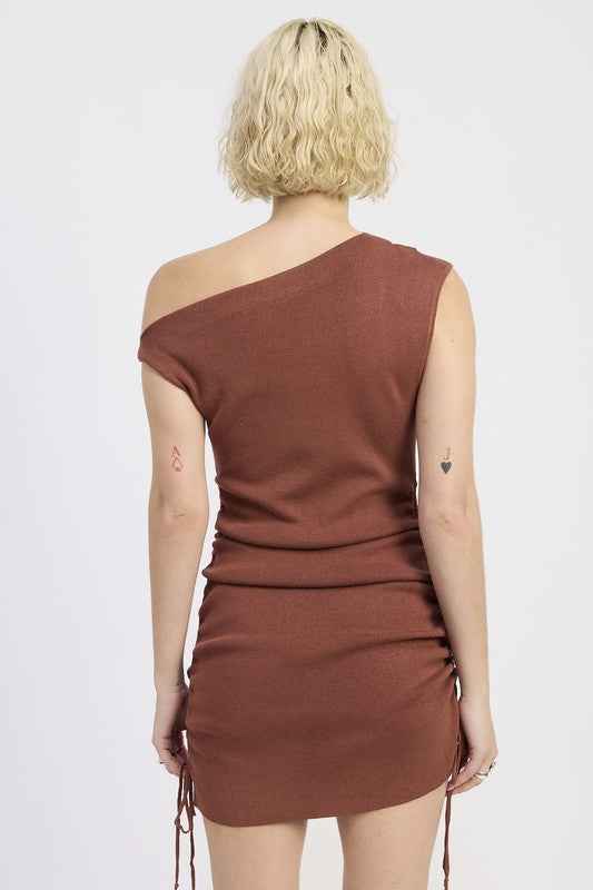 OFF SHOULDER MINI DRESS WITH DRAWSTRINGS 23918825_7b8464b6-4b27-4c13-8474-ce646584316e