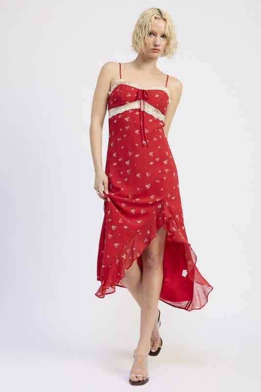 SPAGHETTIE STRAP RUFFLE MAXI DRESS RED FLORAL PRINT 23918941_ce217330-4520-42cb-80df-ec2b33f2502c