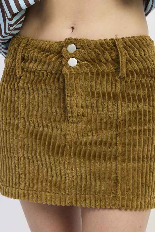 CORDUROY MINI SKIRT WITH BUTTON 23918987_21f86bde-f254-4412-886d-4812601a312d